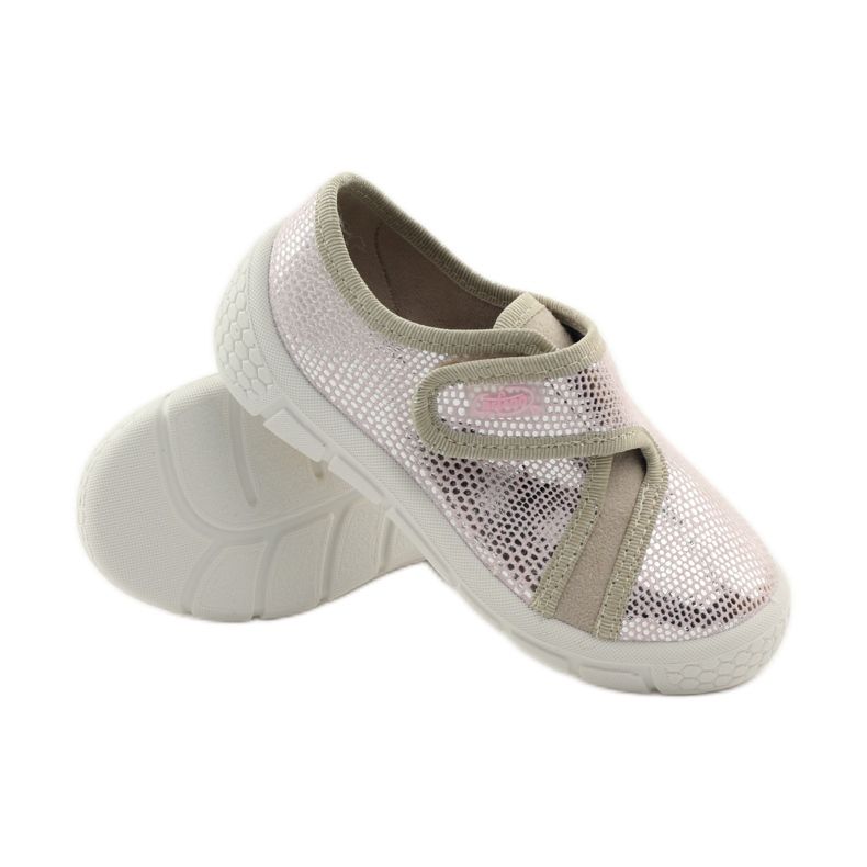 Papuci de casă, talpă interioară, inferioară, SOFT-B Befado roz gri maro 3