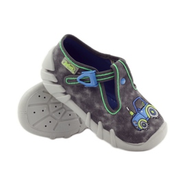 Papuci baieti Befado 110p316 tractor albastru gri verde 3