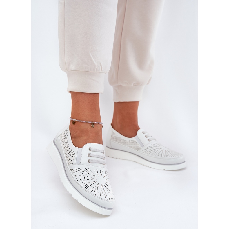 Evento Pantofii pentru femei a alunecat alb 2