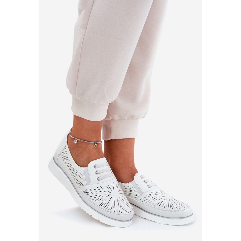 Evento Pantofii pentru femei a alunecat alb 1