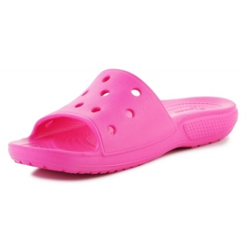 Openwork pentru femei Flip Flops Crocs Classic Slide 206121-6ub roz 2