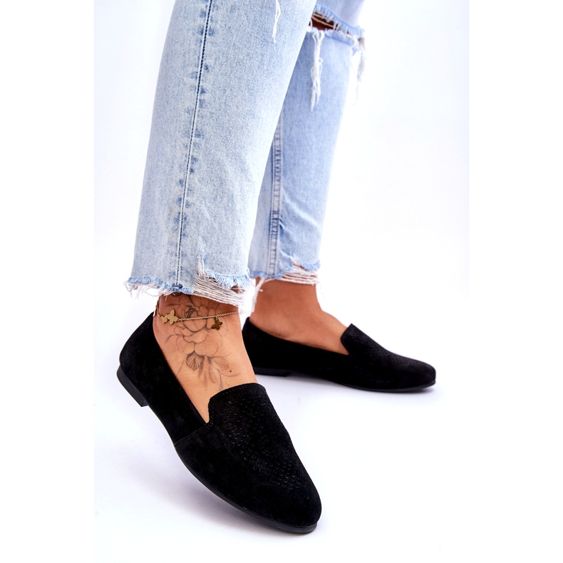 S.Barski Țesuturi din piele de piele de piele de piele deschisă pentru femei negre negru 2