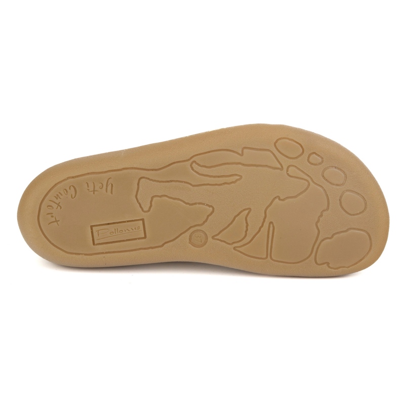 Puncte pentru femei din piele desculță Pollonus 5-1288-024 Vanilla Verona/Perforație bej 1