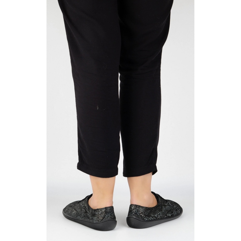 Pollonus din piele feminină 5-1288-028 Furtun negru 2