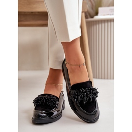 S.Barski Femei Varnished Loafers S. Barski Hy369a Negru cu un ornament 4