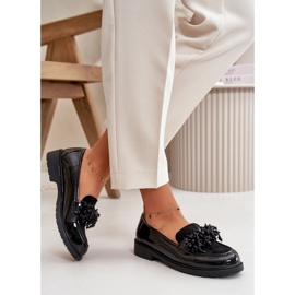 S.Barski Femei Varnished Loafers S. Barski Hy369a Negru cu un ornament 3