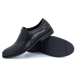 Olivier Pantofi barbati eleganti din piele 283LU negru 2