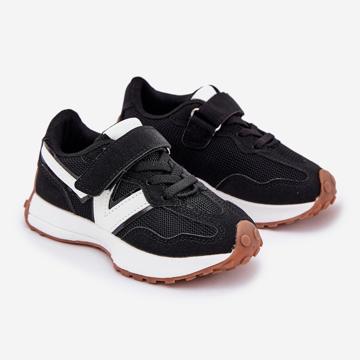 Adidași cu velcro pentru copii, negri negru 1 Adidași cu velcro pentru copii, negri negru 1
