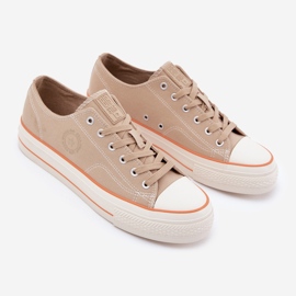 Adidași pentru bărbați pe Big Star RR174323 Platforma bej 2