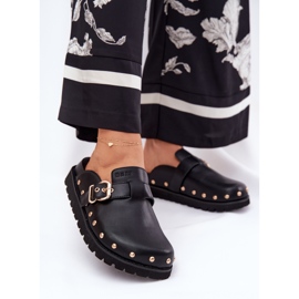 Flip din piele -Flops Blops Women pe Big Star RR274A378 Platforma neagră negru 2