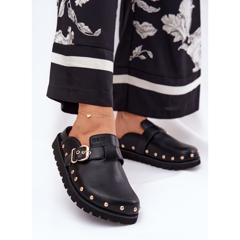 Flip din piele -Flops Blops Women pe Big Star RR274A378 Platforma neagră negru 2