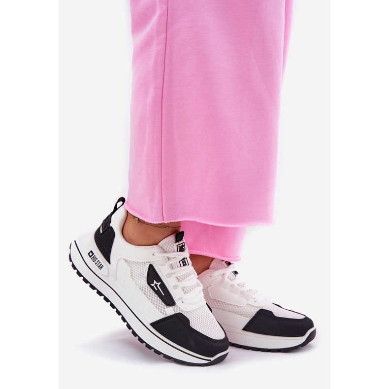 Pantofi sport pentru femei pe platformă Big Star RR274A223 Sistem Hi-Poly Sistem alb și negru 1