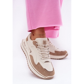 Adidași pentru femei Big Star RR274A216 Hi-Polish Beige System bej 2