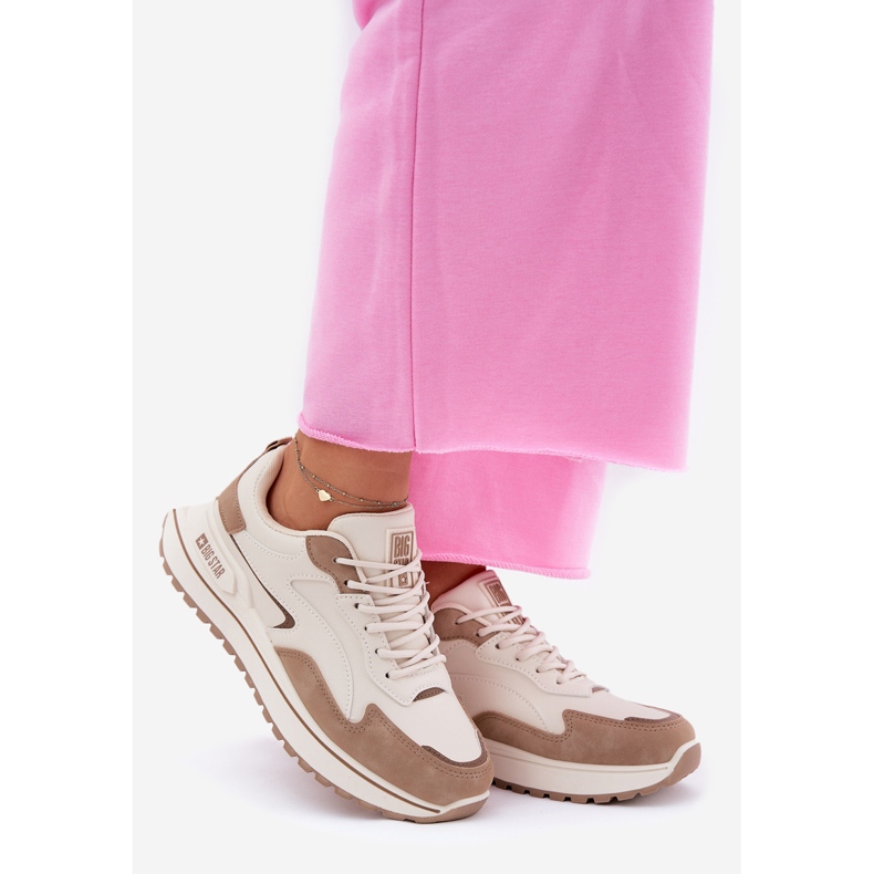 Adidași pentru femei Big Star RR274A216 Hi-Polish Beige System bej 1