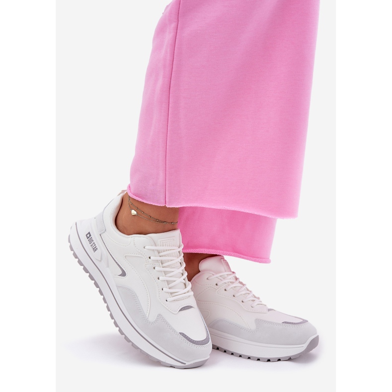 Adidași pentru femei Big Star RR274A213 Sistem alb Hi-Poly 1