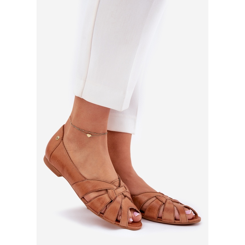 Balerine din piele cu degete goale Maciejka 06908-29/001-1 Brown maro 1