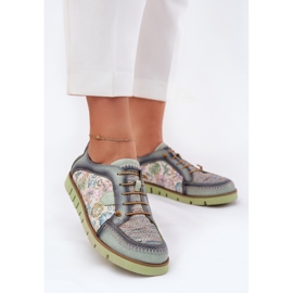Pantofi pentru femei pentru femei modelate maciejka 06784-09 verde 2