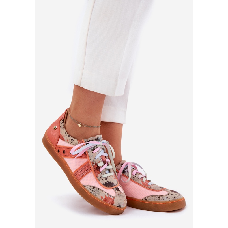 Adidași de piele pentru femei Maciejka 06840-18 Orange portocale 1