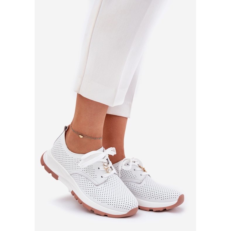 ARTIKER Pantofi din piele pentru femei cu Artker 54C1810 Pin alb 1