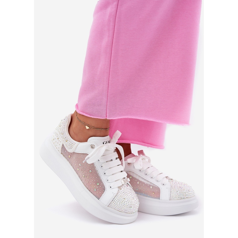 Adidași decorați pe platforma albă GOE RR2N4003 1