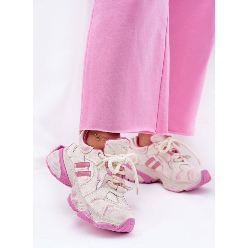Adidași din piele pentru femei GOE RR2N4038 PINK roz 2