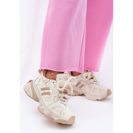 Adidași de piele pentru femei GOE RR2N4037 BEIGE bej 2