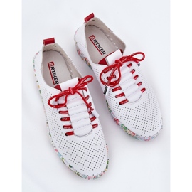 Pantofi din piele pe platforma modelată Artiker 54C1567 Alb și Roșu 2
