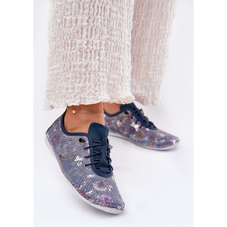 ARTIKER Încălțăminte pentru femei din piele naturală cu model de piele 56C2691 Albastru 2