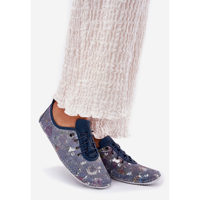 ARTIKER Încălțăminte pentru femei din piele naturală cu model de piele 56C2691 Albastru 1