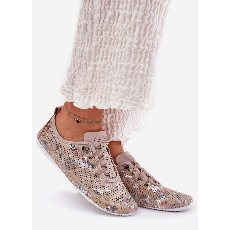 Încălțăminte pentru femei din piele naturală Modelated Artiker 56C2689 Beige bej 1