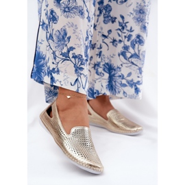 Openwork Ballerinas din piele naturală Artiker 56C2694 PLN de aur 2 Openwork Ballerinas din piele naturală Artiker 56C2694 PLN de aur 2