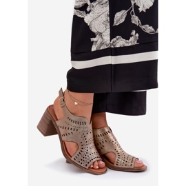 Sandale pentru femei deschise pe The Golden Post de aur 1