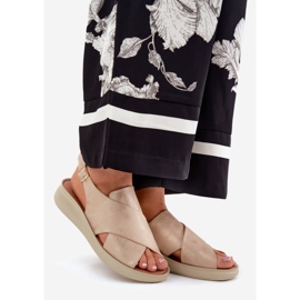 Jezzi Sandale pentru femei cu piele ecologică de aur 1 Jezzi Sandale pentru femei cu piele ecologică de aur 1