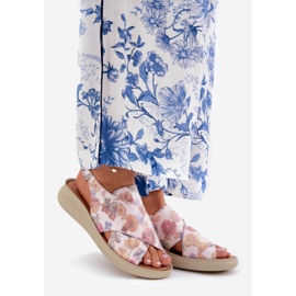 Jezzi Sandale pentru femei cu piele eco cu flori multicolor 1 Jezzi Sandale pentru femei cu piele eco cu flori multicolor 1