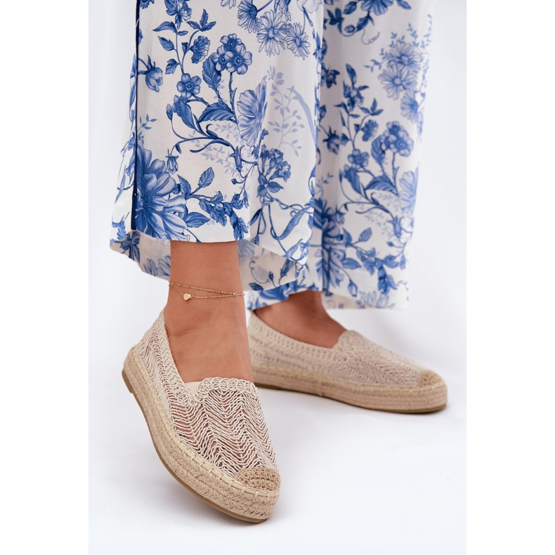 Espadrilles pentru femei pe platforma Vinceza 17392 Beige bej 2