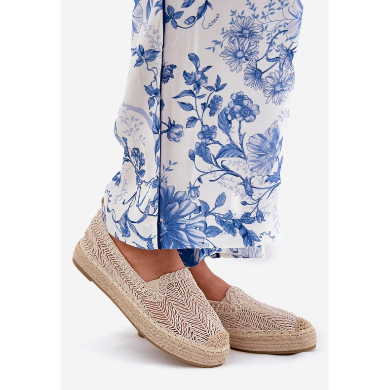 Espadrilles pentru femei pe platforma Vinceza 17392 Beige bej 1