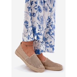Espadrilles pentru femei cu Vinceza 13625 Beige Braid bej 1