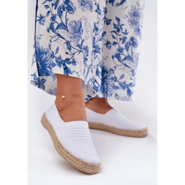 Espadrilles pentru femei cu Vinceza Braid 13624 White alb 2