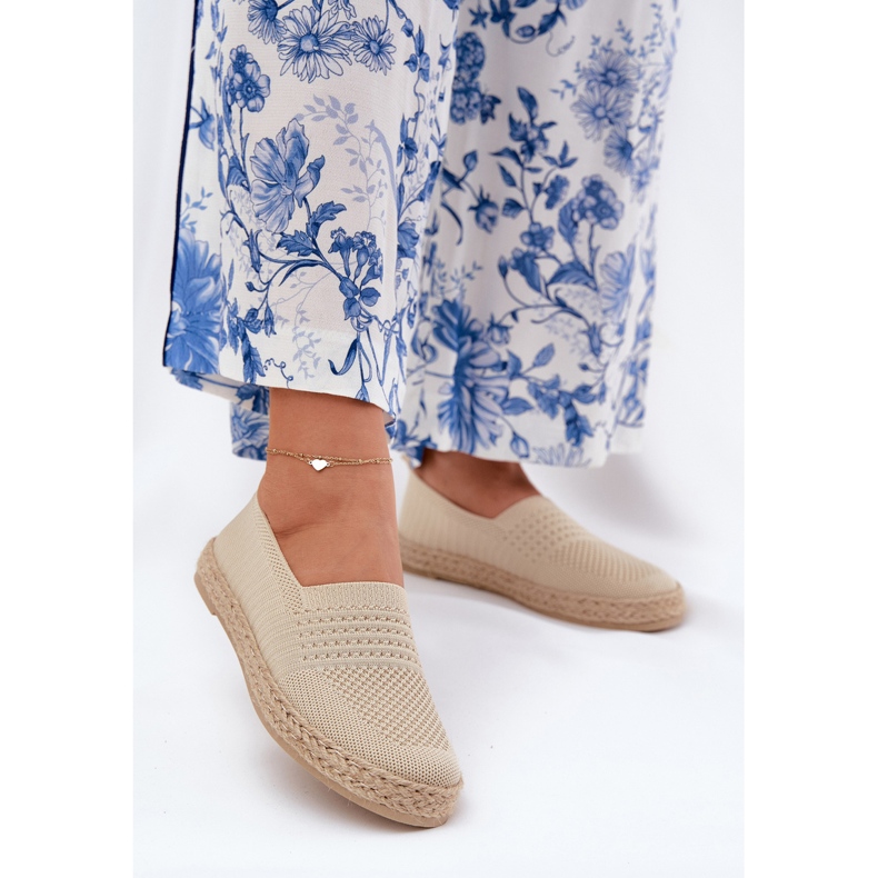 Espadrilles pentru femei cu Vinceza 13624 Beige Braid bej 2