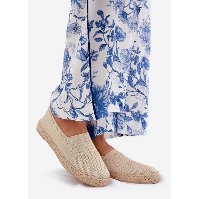 Espadrilles pentru femei cu Vinceza 13624 Beige Braid bej 1