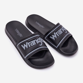 Wrangler Averll Slider Men Low 20251042.25y papuci bărbați negri negru 1