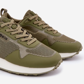 Adidași pentru bărbați pe Big Star RR174360 Platforma de sistem Hi-Polish verde 2