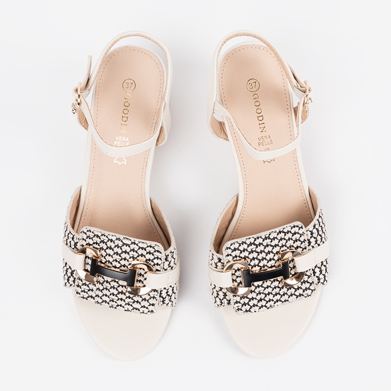 Goodin Sandale albe pentru femei pe postul mediu 2