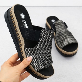 Panouri din piele din piele Black Black Rieker V7953-00 negru 1