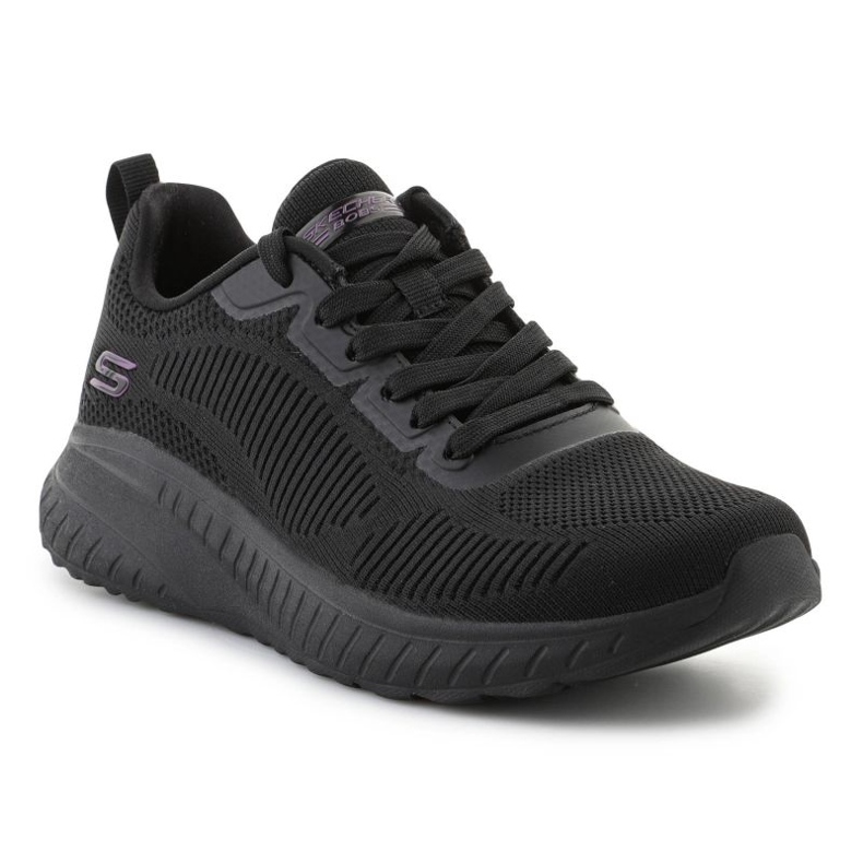 Skechers Bobs Squad Chaos se confruntă cu pantofii 117209-BBK negru 1