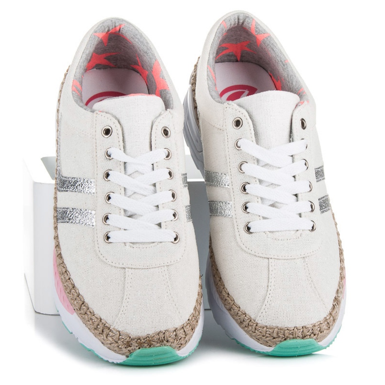 Kylie Tenisi cu siret, espadrile maro gri 1 Kylie Tenisi cu siret, espadrile maro gri 1