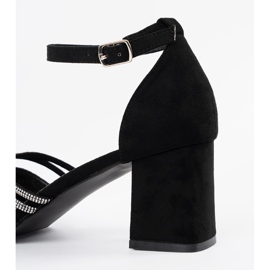 Goodin Sandale de piele de căprioară neagră pe post negru 1