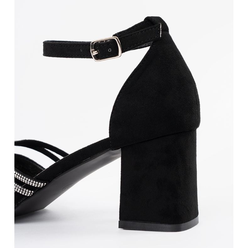 Goodin Sandale de piele de căprioară neagră pe post negru 1