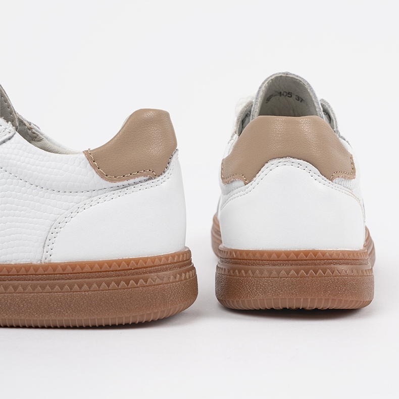 Adidași albi din piele pentru femei Sergio Leone 1