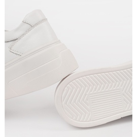 Adidași albi pe platforma de piele Sergio Leone 1